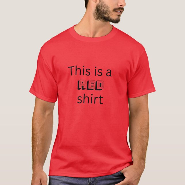 Camiseta com Slogan Humorístico em Vermelho (Frente)
