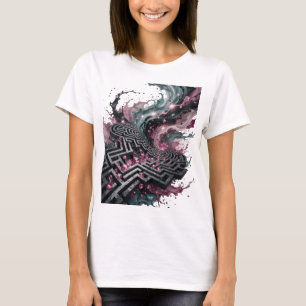 Camiseta com slogan MAZE MENTE ABERTA de Prata Mod
