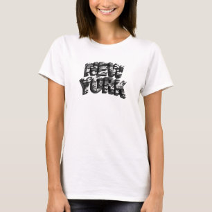 Camiseta com Slogan NEW YORK Vermelho Chamativo