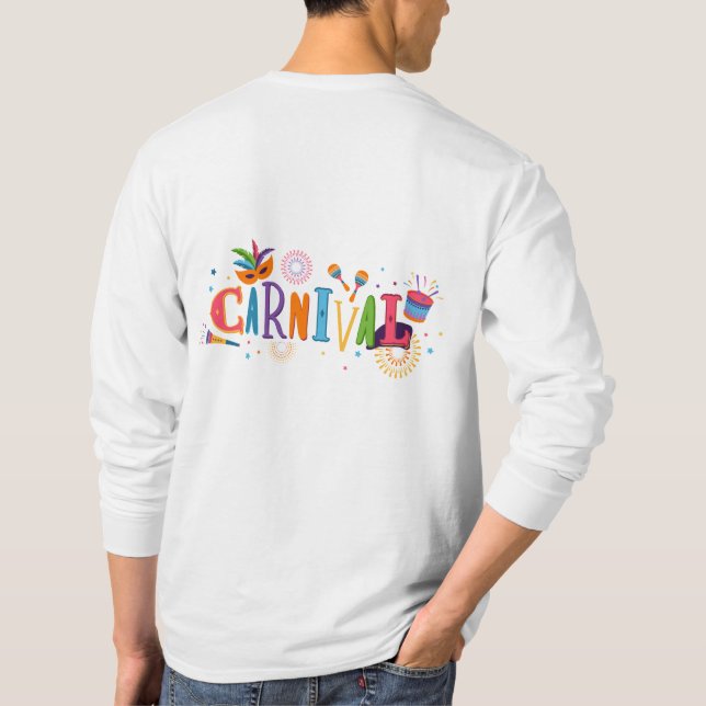 Camiseta com Tema de Carnaval Desenho (Verso)