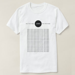 Camiseta com Texto de Logotipo Personalizado