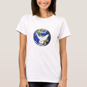Camiseta com Texto Editável Pombo da Paz