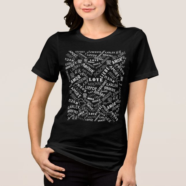 Camiseta com texto LOVE (Frente)