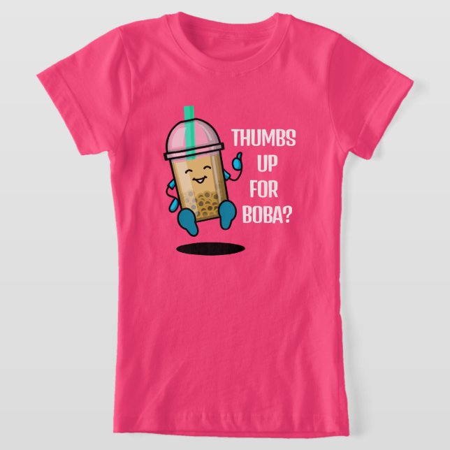 Camiseta com texto personalizado de bebida Boba (Postura )