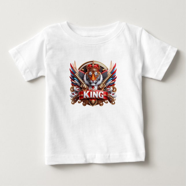 Camiseta com Tipografia 'O REI' (Frente)