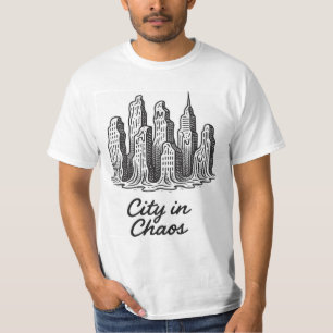 Camiseta com Título Cidade em Caos