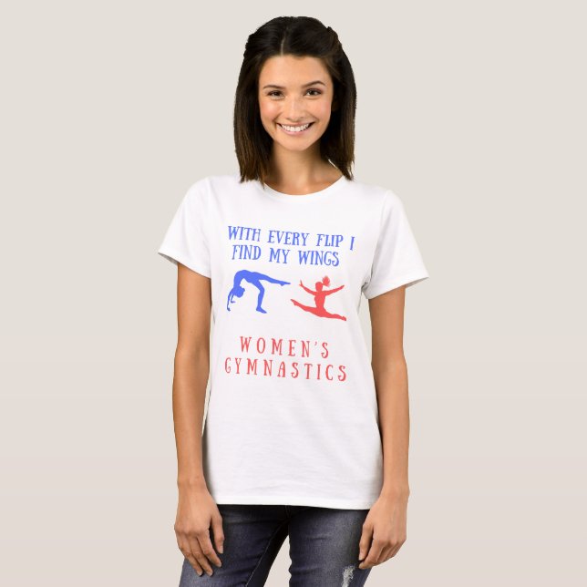 CAMISETA COM TODOS OS SACUDIR DE MULHERES GINÁSTICA (Frente Completa)