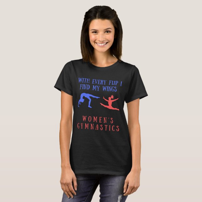 CAMISETA COM TODOS OS SACUDIR DE MULHERES GINÁSTICA (Frente Completa)