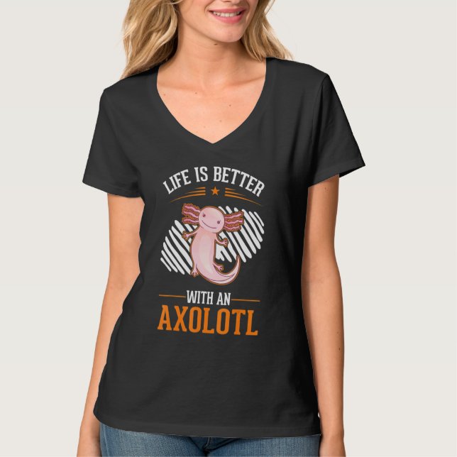 Camiseta com um Axolotl (Frente)