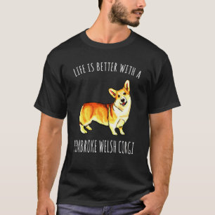 Camiseta Com Um Cachorro De Corgi De Pembroke Welsh