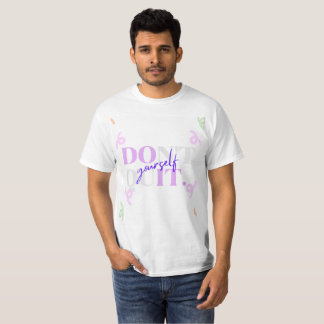 camiseta com um design citado
