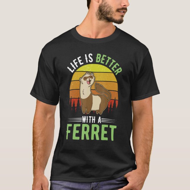 Camiseta com um Ferret 1 (Frente)