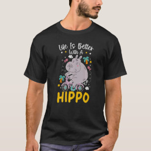 Camiseta Com Um Hippopotamus Animal Hippo
