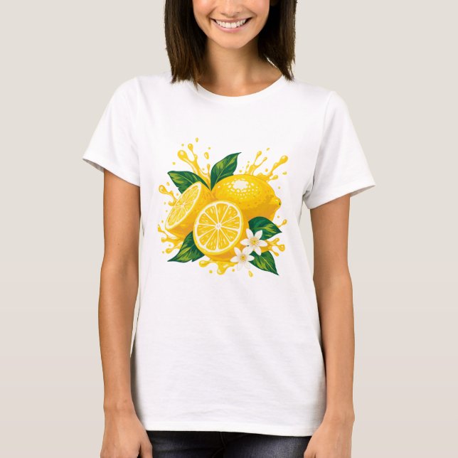 Camiseta com um limão suculento (Frente)