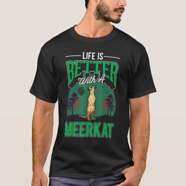 Camiseta com um Meerkat (Frente)