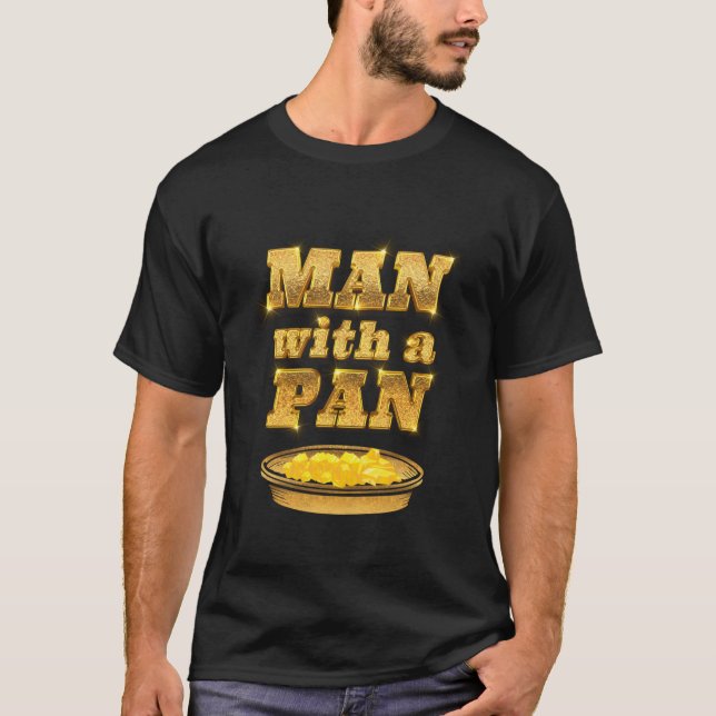 Camiseta Com Um Prospector Dourado De Panorama Dourado (Frente)
