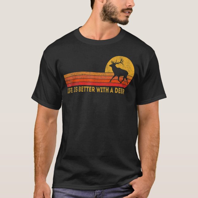 Camiseta Com Um Retro De Veado (Frente)