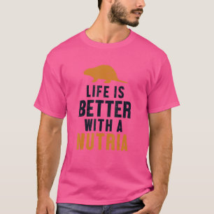 Camiseta Com um roedor nutria coypu myocastor nutria