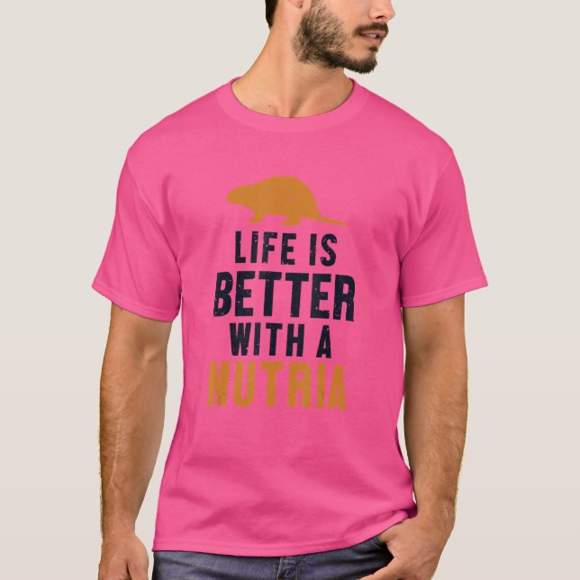 Camiseta Com um roedor nutria coypu myocastor nutria (Frente)