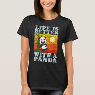 Camiseta Com um urso panda Animal Retro 3