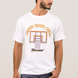 Camiseta com uma frase de motivação de basquete 