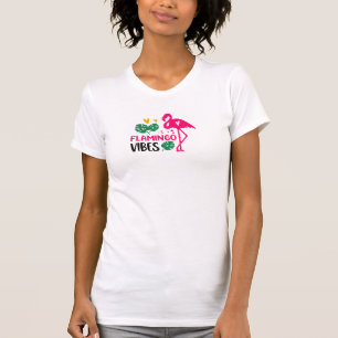 Camiseta com vibes de flamingo 