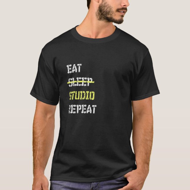 Camiseta Coma a arquitetura de repetição do Sleep Studio (Frente)