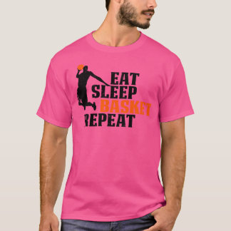 Camiseta Coma A Cesta De Sono Repete Presente Engraçado Par