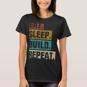 Camiseta Coma a compilação Repetir Retro Vintage Blocks Bui