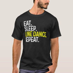 Camiseta Coma A Dança Da Linha De Sono Repete A Dança Engra