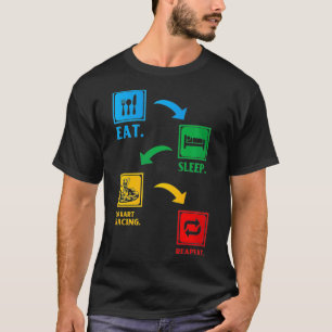 Camiseta Coma a festa de repetição do movimento Go Kart Rac