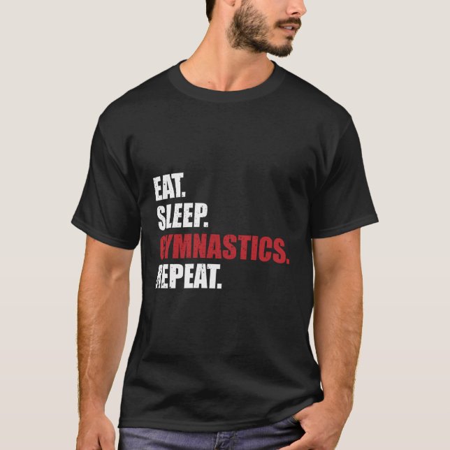 Camiseta Coma a ginástica do sono Repita o Hoodie (Frente)