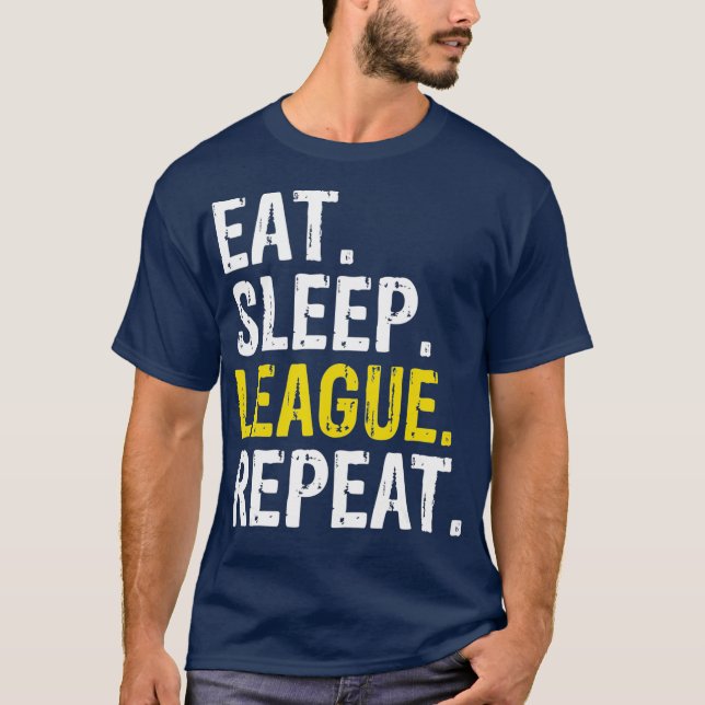 Camiseta Coma a Liga do Sono Repetir Presente de Jogos Desp (Frente)