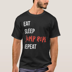 Camiseta Coma a Malhação de Corda de Travamento de Repetiçã