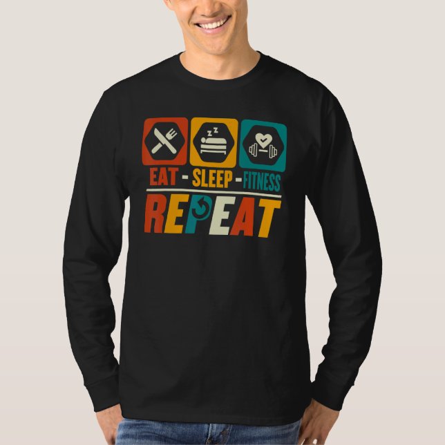 Camiseta Coma a Malhação do sono Repetir Exercício Gym Work (Frente)