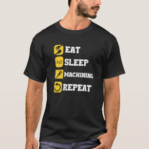 Camiseta Coma a máquina de Artesanato repetitiva do sistema