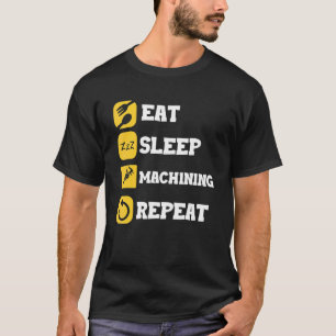 Camiseta Coma a máquina de Artesanato repetitiva do sistema