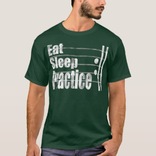 Camiseta Coma a prática do sono repita presente musical eng