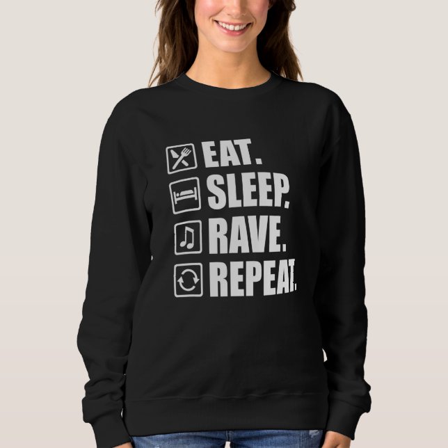 Camiseta Coma a rave de sono repetidamente (Frente)