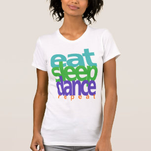 Camiseta coma a repetição da dança do sono