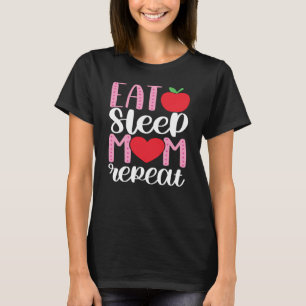 Camiseta COMA A REPETIÇÃO DA MÃE DE SONO MOM LIFE Fofo e