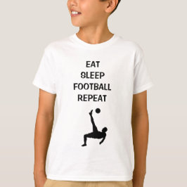 CAMISETA COMA A REPETIÇÃO DE FUTEBOL DE SONO | DESIGNS Z