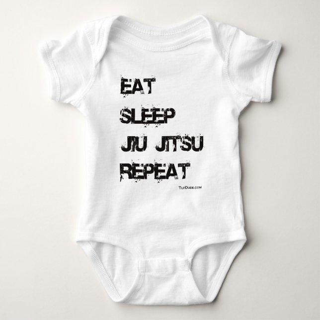 Camiseta Coma a repetição de Jiu Jitsu do sono (Frente)