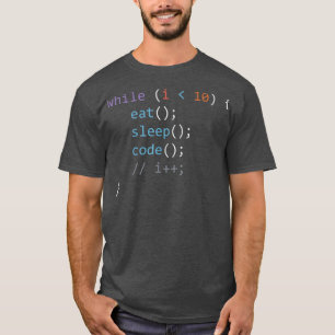 Camiseta Coma a repetição do código de salto, desenvolvedor