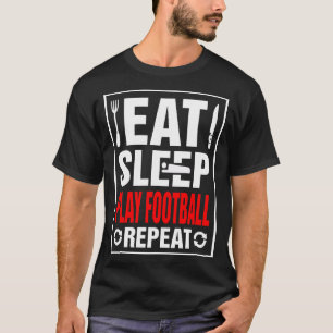 Camiseta Coma a repetição do futebol do jogo do sono
