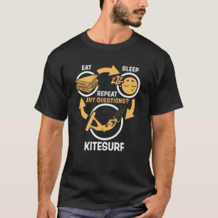 Camiseta Coma a repetição Kitesurfing engraçado de Kites