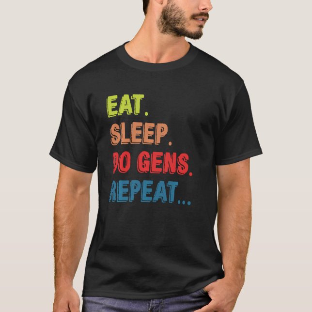 Camiseta Coma A Repouso Do Gens Repetir A Unidade De Jogos  (Frente)