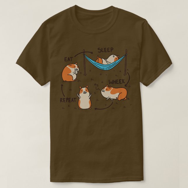 Camiseta Coma a roda do sono Repetir o Bicicleta Engraçado (Frente do Design)