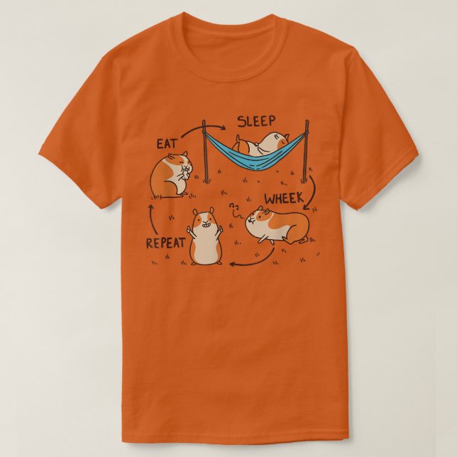 Camiseta Coma a roda do sono Repetir o Bicicleta Engraçado (Frente do Design)