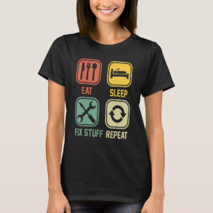 Camiseta Coma A Solução De Sono Repita Para Reparador Handy